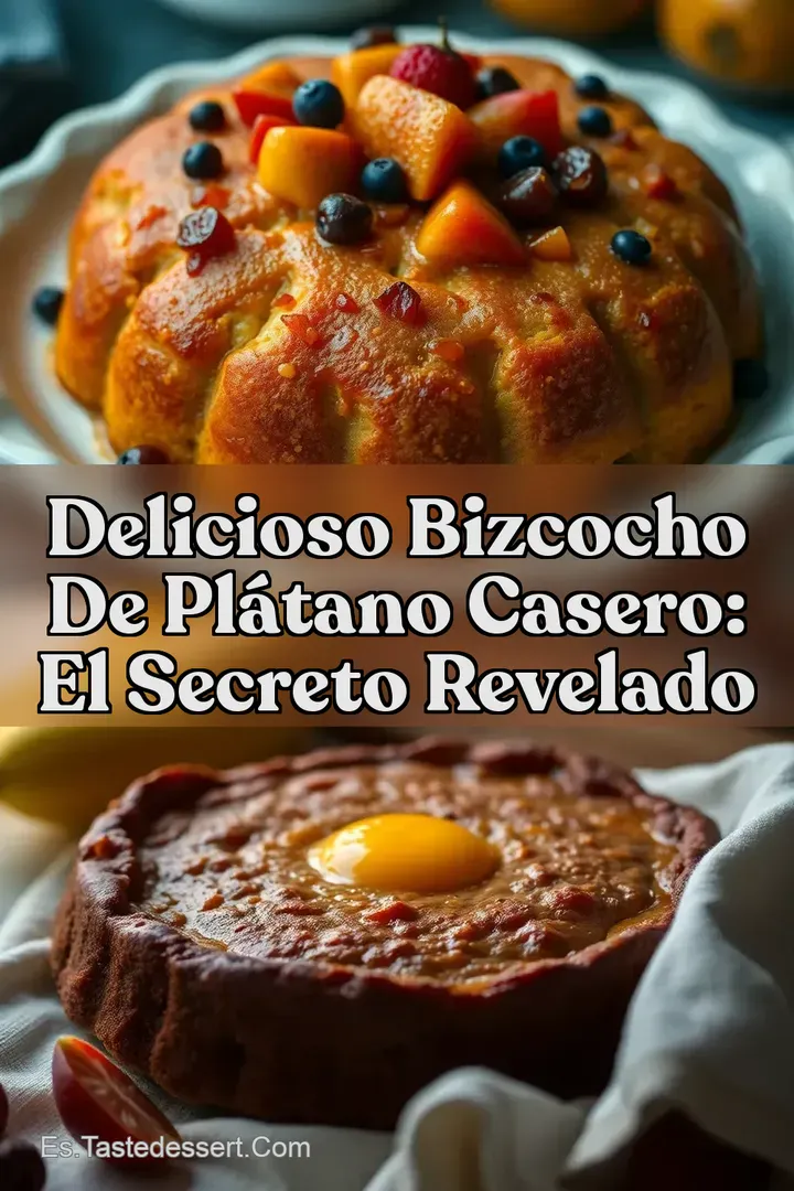 Delicioso Bizcocho de Pl&aacute;tano Casero: El Secreto Revelado