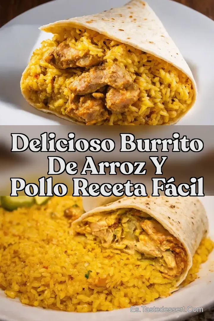 Delicioso Burrito de Arroz y Pollo Receta F&aacute;cil