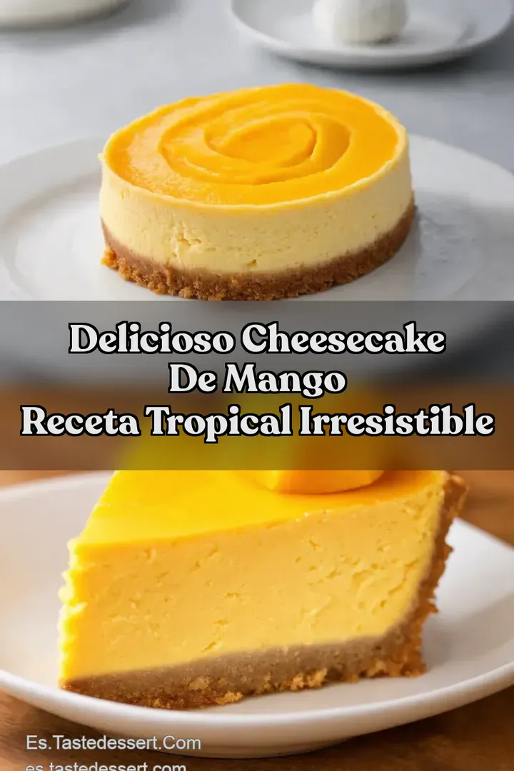 Delicioso CHEESECAKE DE MANGO Receta Tropical Irresistible