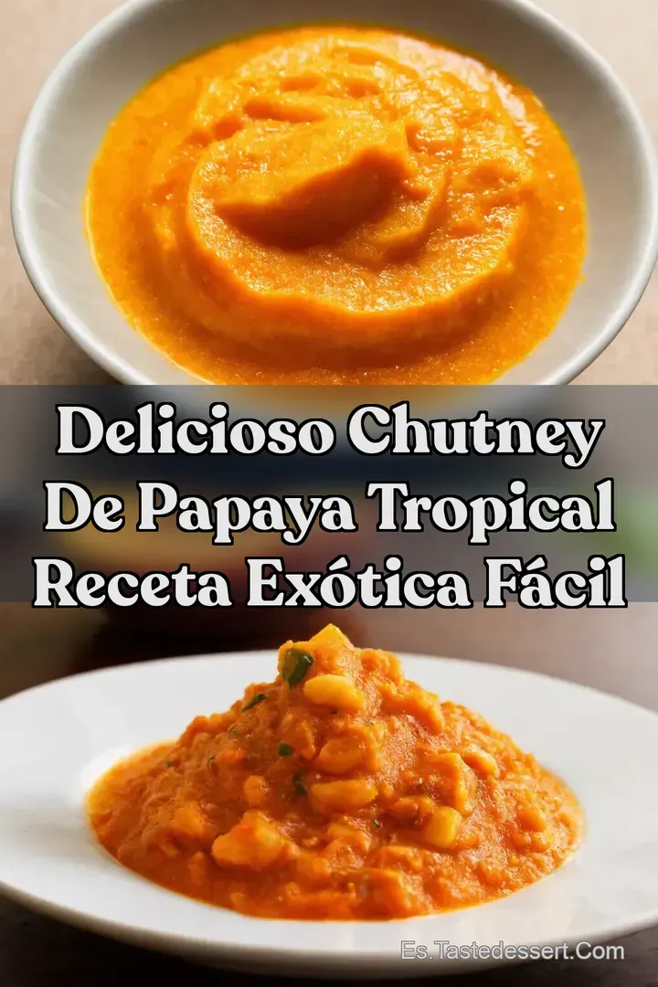 Delicioso Chutney de Papaya Tropical Receta Ex&oacute;tica F&aacute;cil