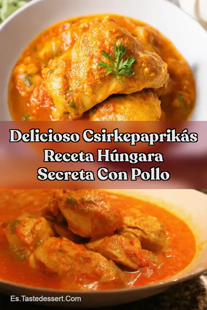 Delicioso Csirkepaprik&aacute;s Receta H&uacute;ngara Secreta con Pollo