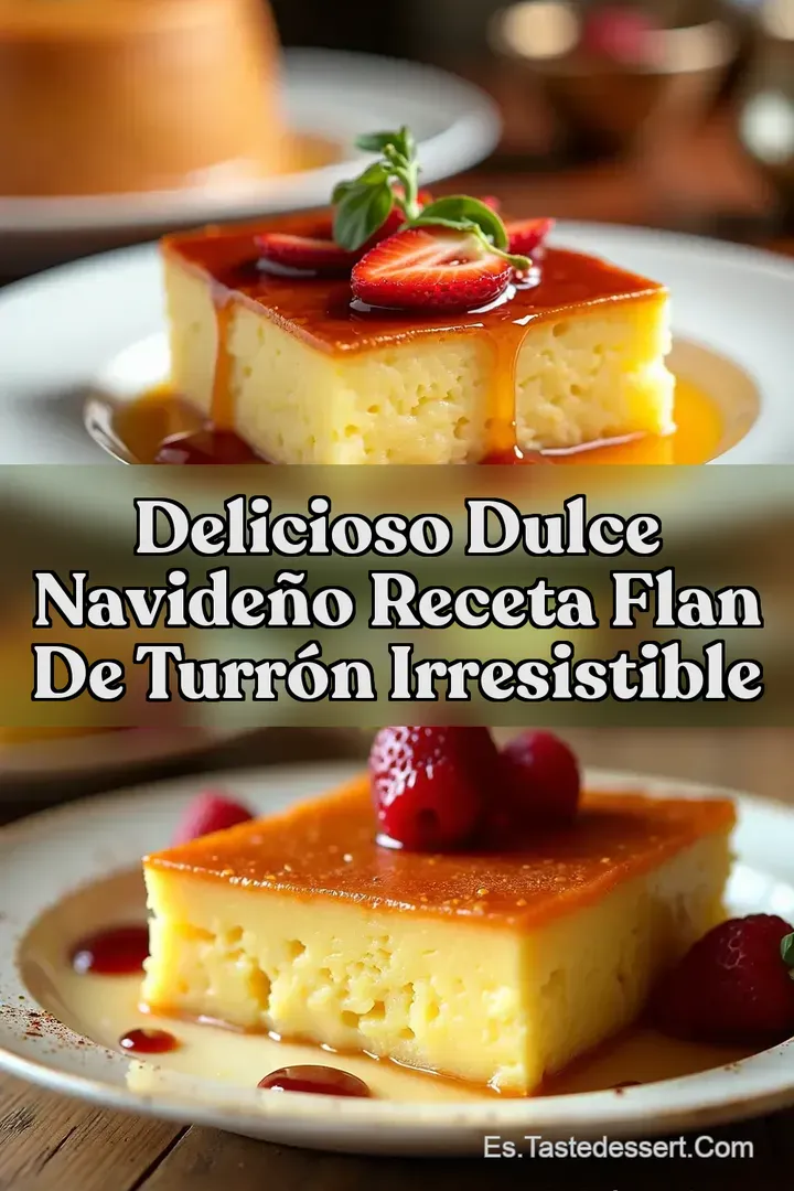 Delicioso Dulce Navide&ntilde;o Receta Flan De Turr&oacute;n Irresistible