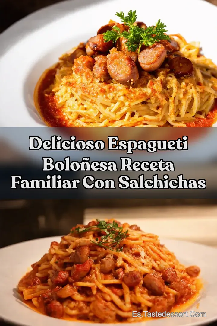 Delicioso Espagueti Bolo&ntilde;esa Receta Familiar con Salchichas