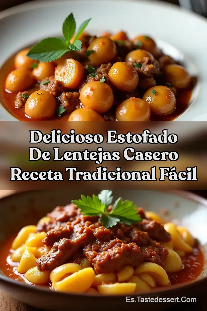 Delicioso Estofado de Lentejas Casero Receta Tradicional F&aacute;cil