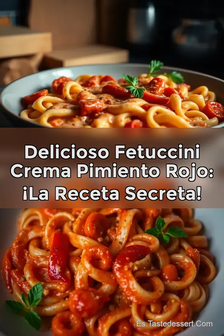 Delicioso Fetuccini Crema Pimiento Rojo: &iexcl;La receta secreta!