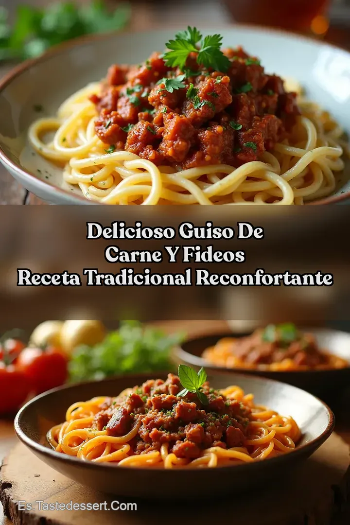 Delicioso Guiso De Carne Y Fideos Receta Tradicional Reconfortante