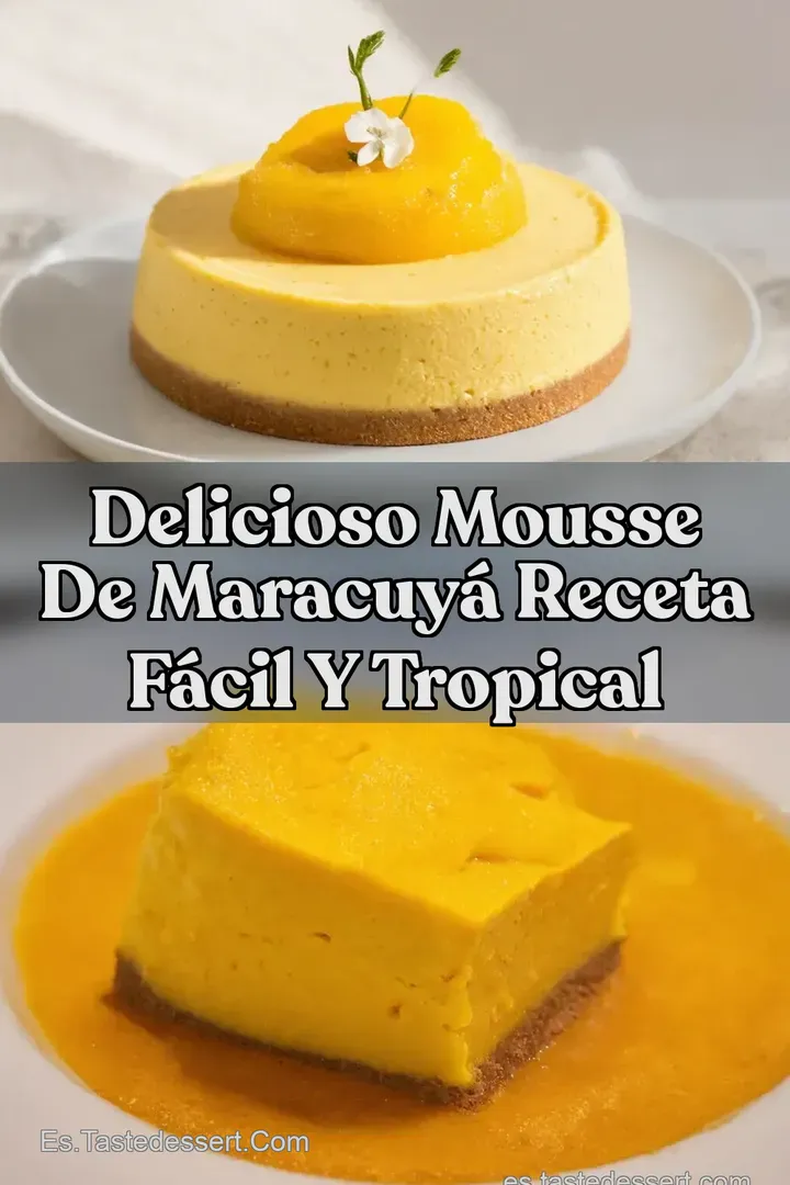 Delicioso Mousse de Maracuy&aacute; Receta F&aacute;cil y Tropical