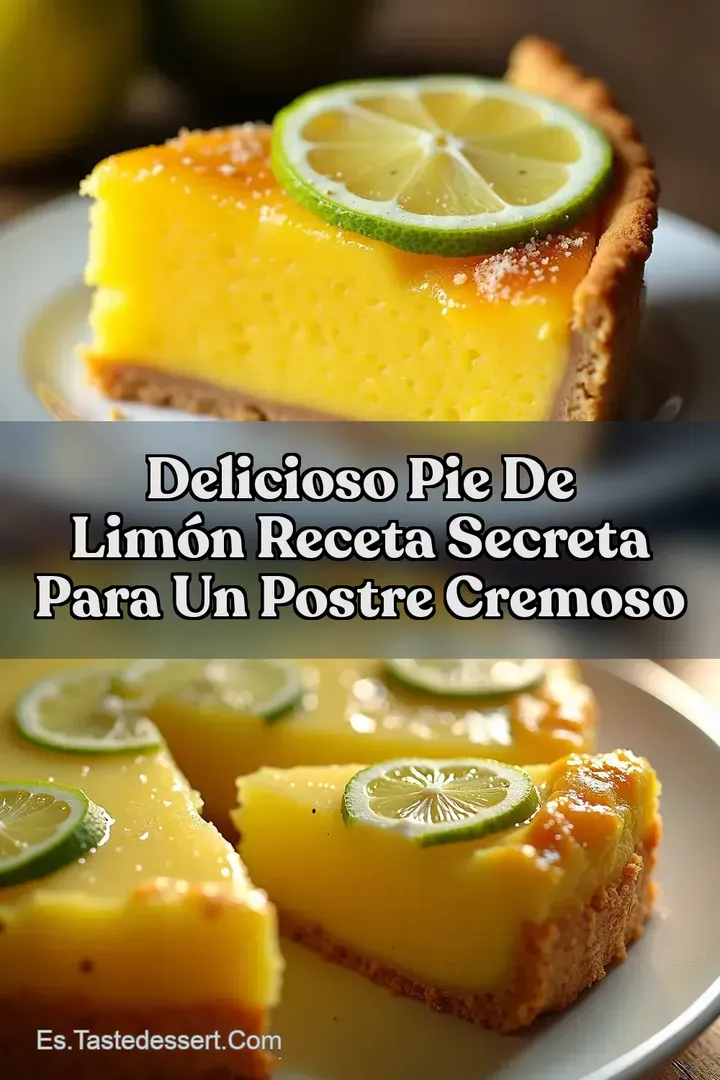 Delicioso Pie de Lim&oacute;n Receta Secreta para un Postre Cremoso