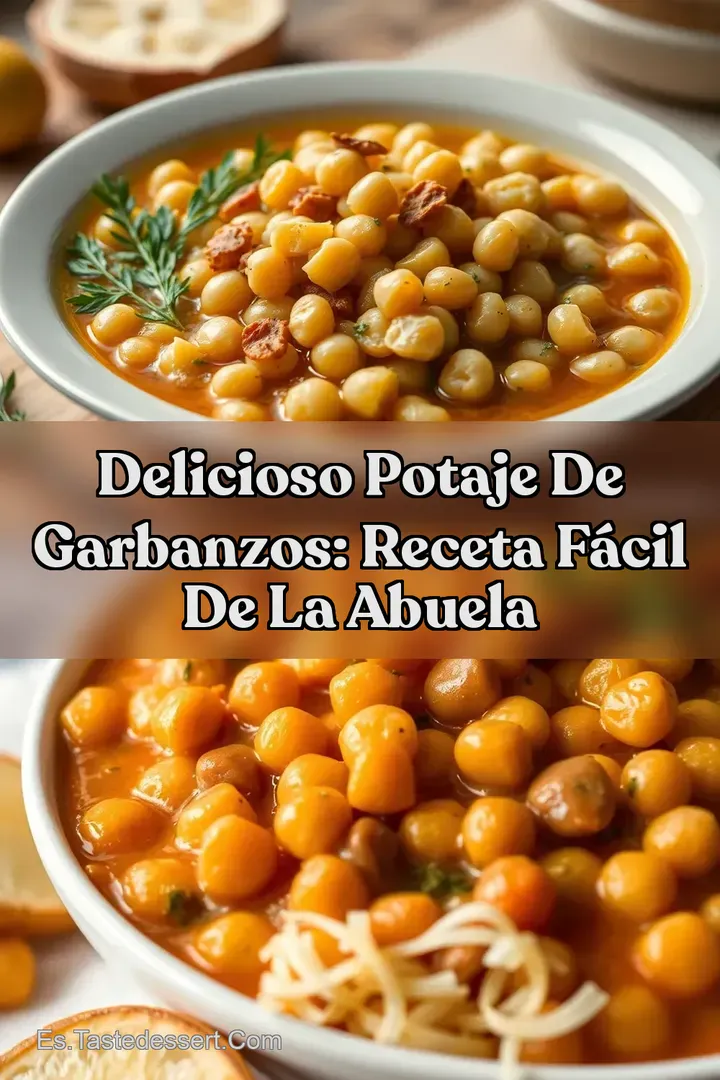 Delicioso Potaje de Garbanzos: Receta F&aacute;cil de la Abuela