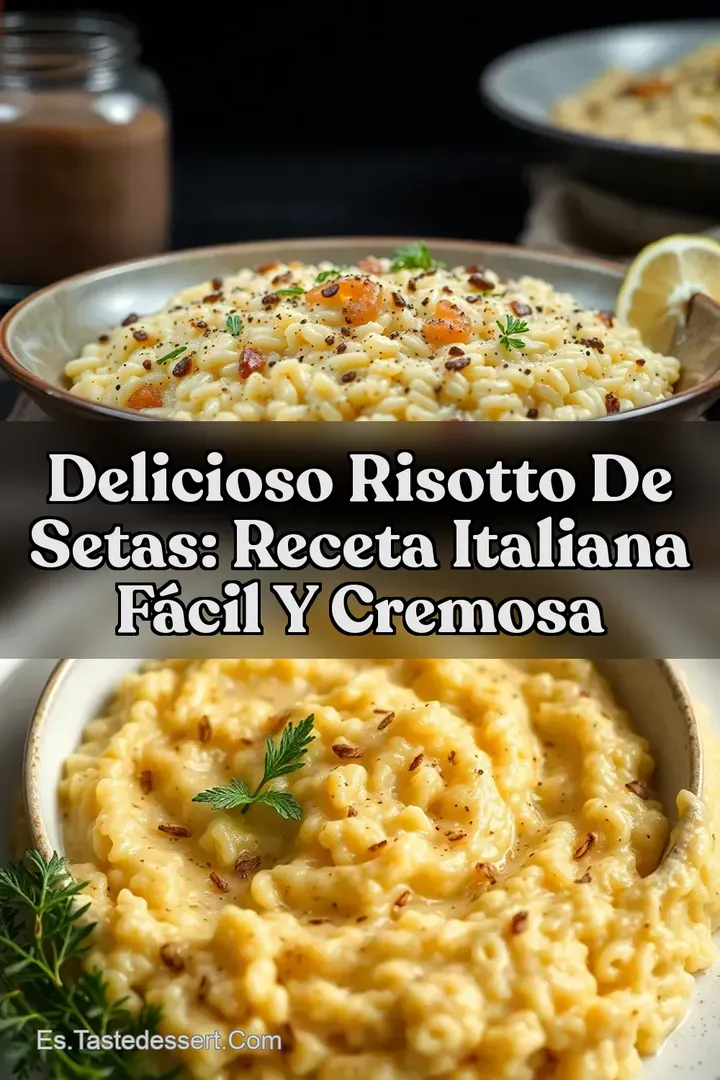 Delicioso Risotto de Setas: Receta Italiana F&aacute;cil y Cremosa
