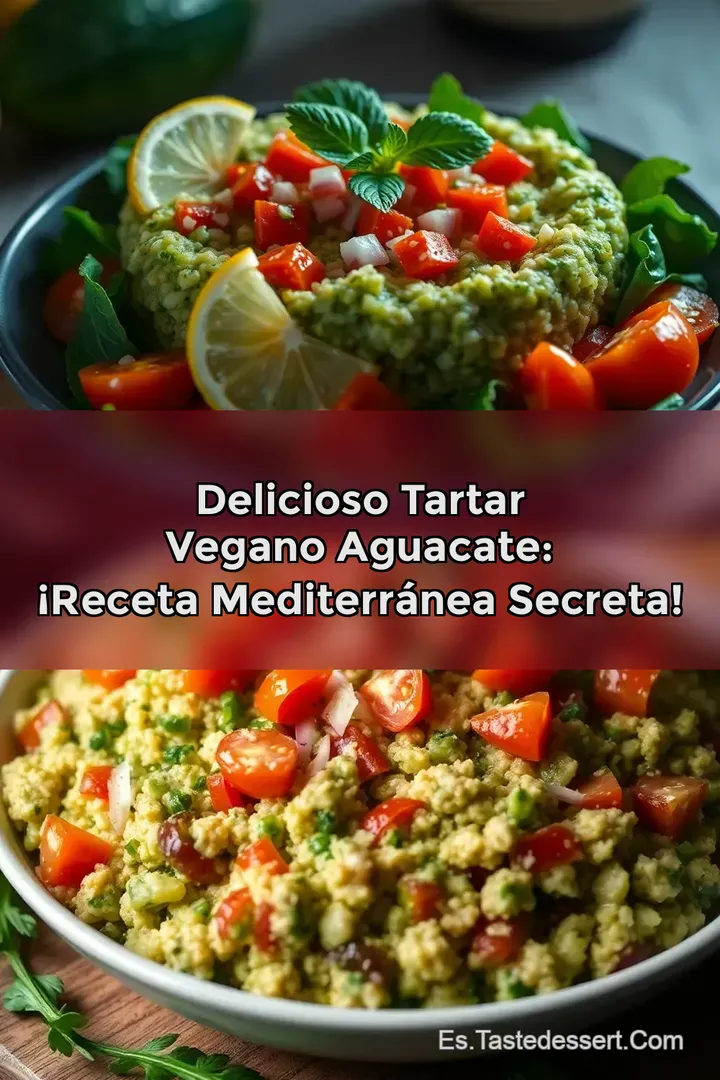 Delicioso Tartar Vegano Aguacate: &iexcl;Receta Mediterr&aacute;nea Secreta!