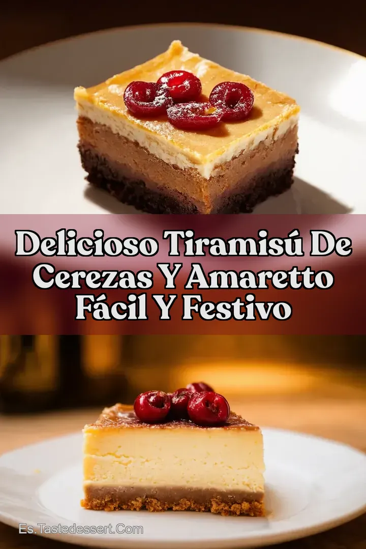 Delicioso Tiramis&uacute; de Cerezas y Amaretto F&aacute;cil y Festivo
