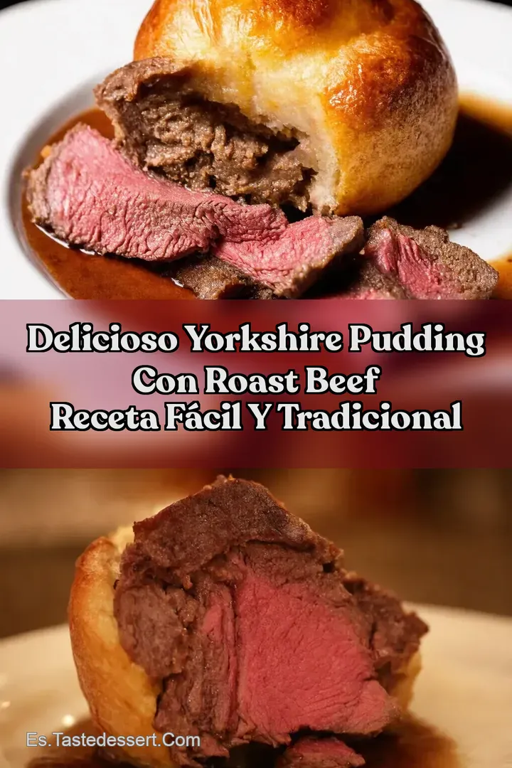 Delicioso Yorkshire Pudding con Roast Beef Receta F&aacute;cil y Tradicional