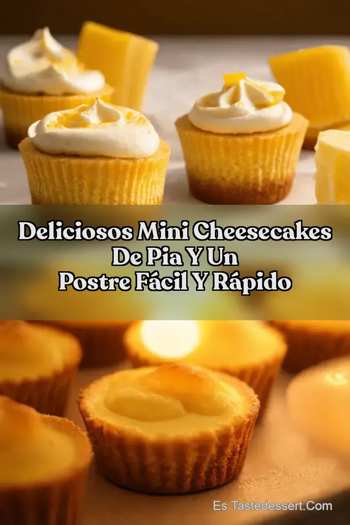 Deliciosos Mini Cheesecakes de Pia y Un postre f&aacute;cil y r&aacute;pido
