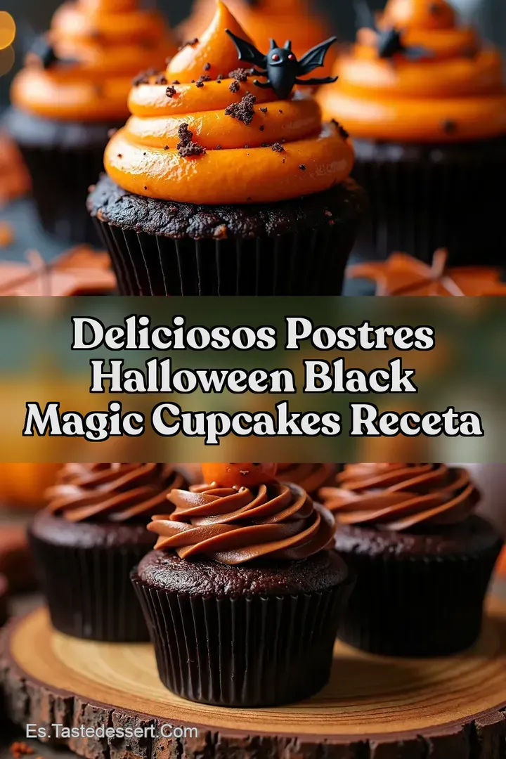 Deliciosos Postres Halloween Black Magic Cupcakes Receta