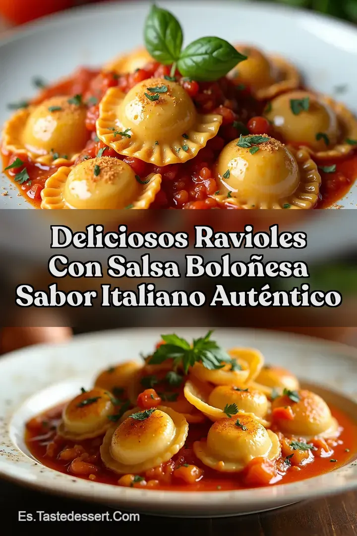 Deliciosos Ravioles con Salsa Bolo&ntilde;esa Sabor Italiano Aut&eacute;ntico