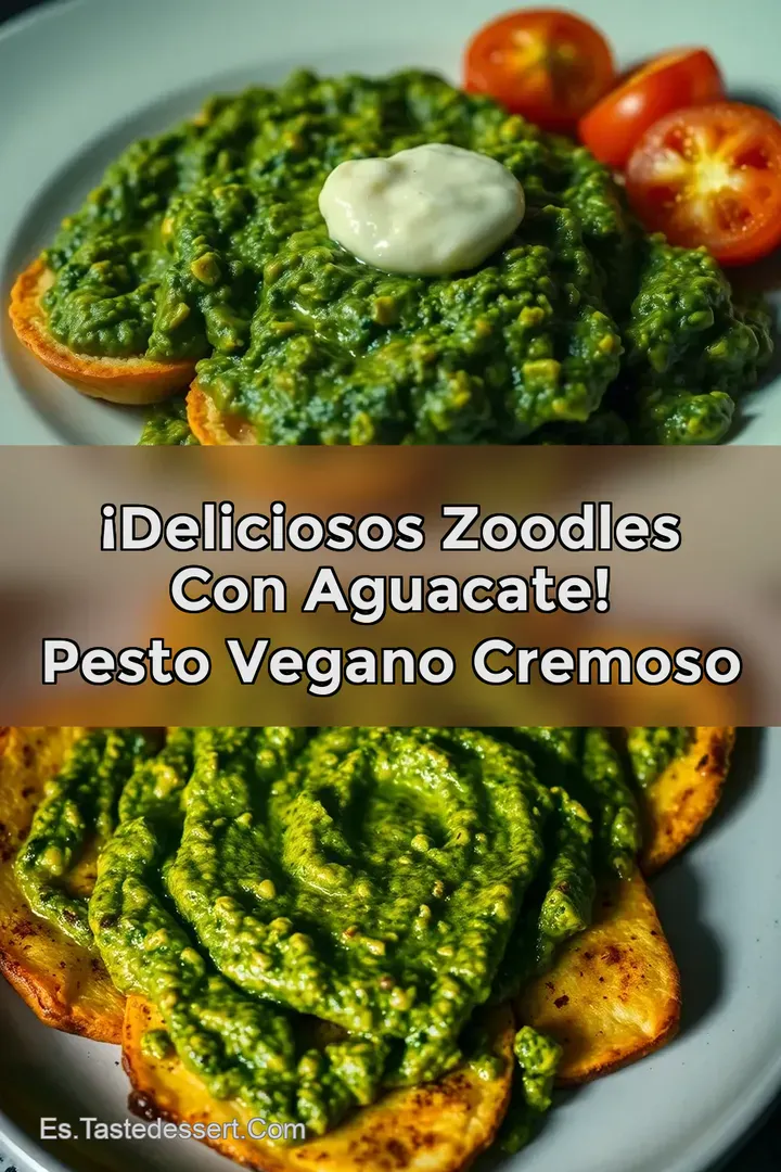 &iexcl;Deliciosos Zoodles con Aguacate! Pesto Vegano Cremoso