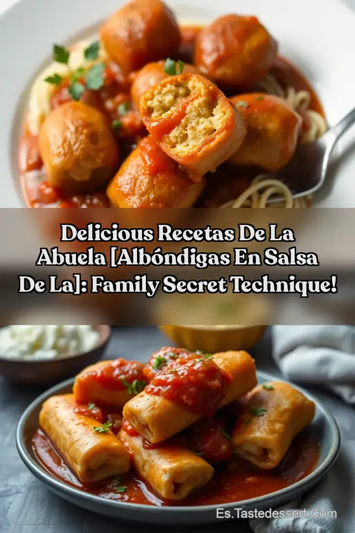 Delicious Recetas de la Abuela [alb&oacute;ndigas en salsa de la]: Family Secret Technique!