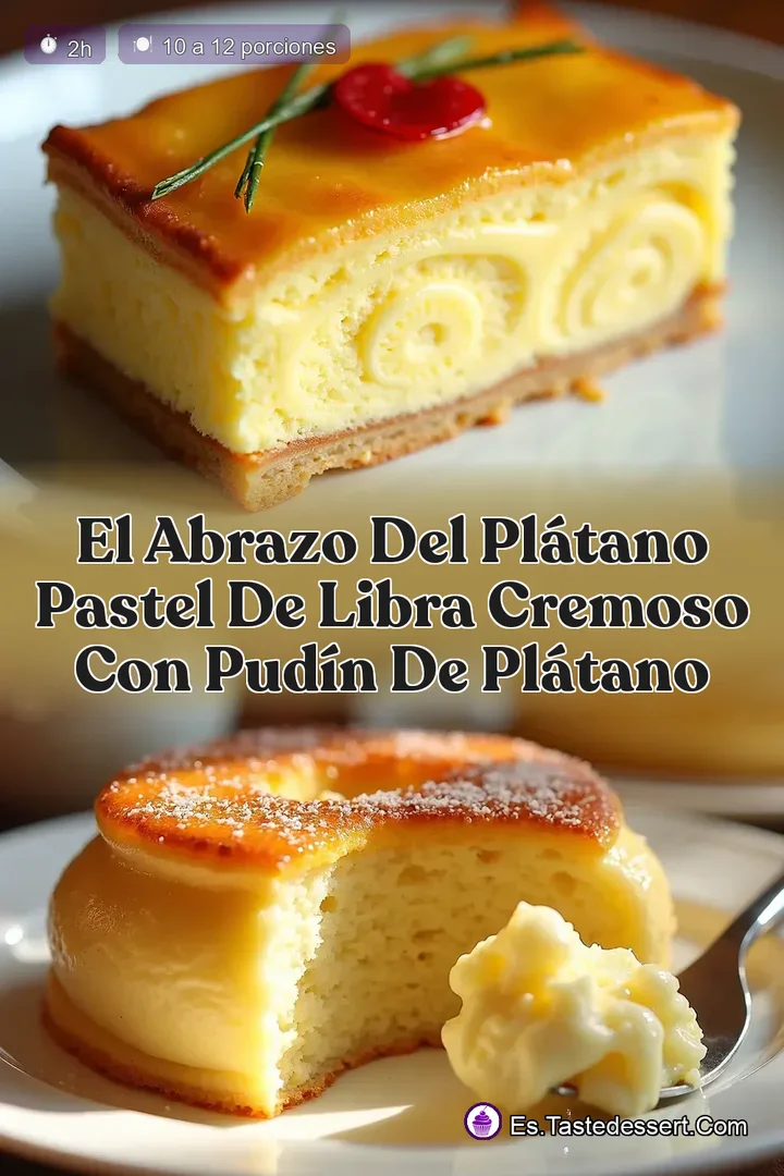 El Abrazo del Pl&aacute;tano Pastel de Libra Cremoso con Pud&iacute;n de Pl&aacute;tano