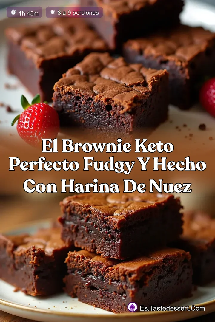 El Brownie Keto Perfecto Fudgy y Hecho con Harina de Nuez