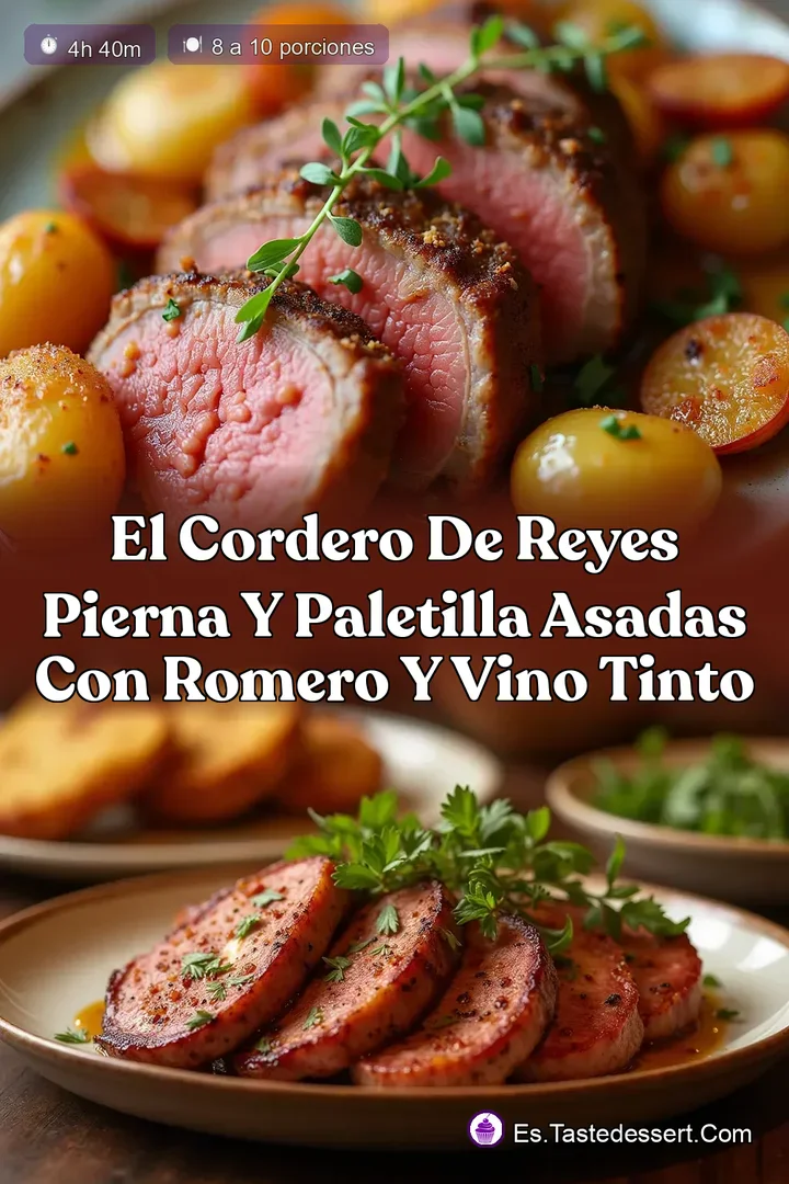 El Cordero de Reyes Pierna y Paletilla Asadas con Romero y Vino Tinto