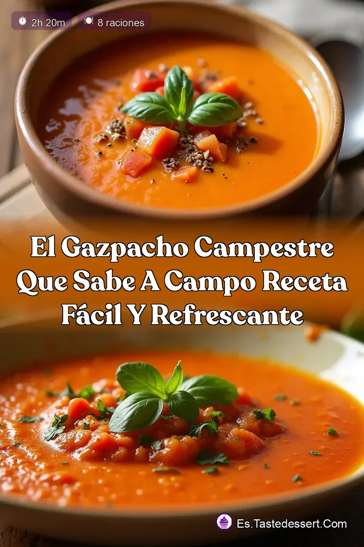 El Gazpacho Campestre que Sabe a Campo Receta F&aacute;cil y Refrescante