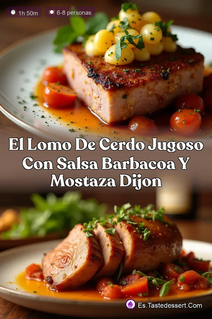 El Lomo de Cerdo Jugoso con Salsa Barbacoa y Mostaza Dijon