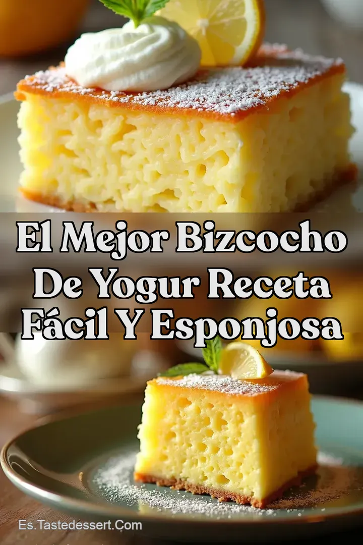 El Mejor Bizcocho de Yogur Receta F&Aacute;CIL y Esponjosa
