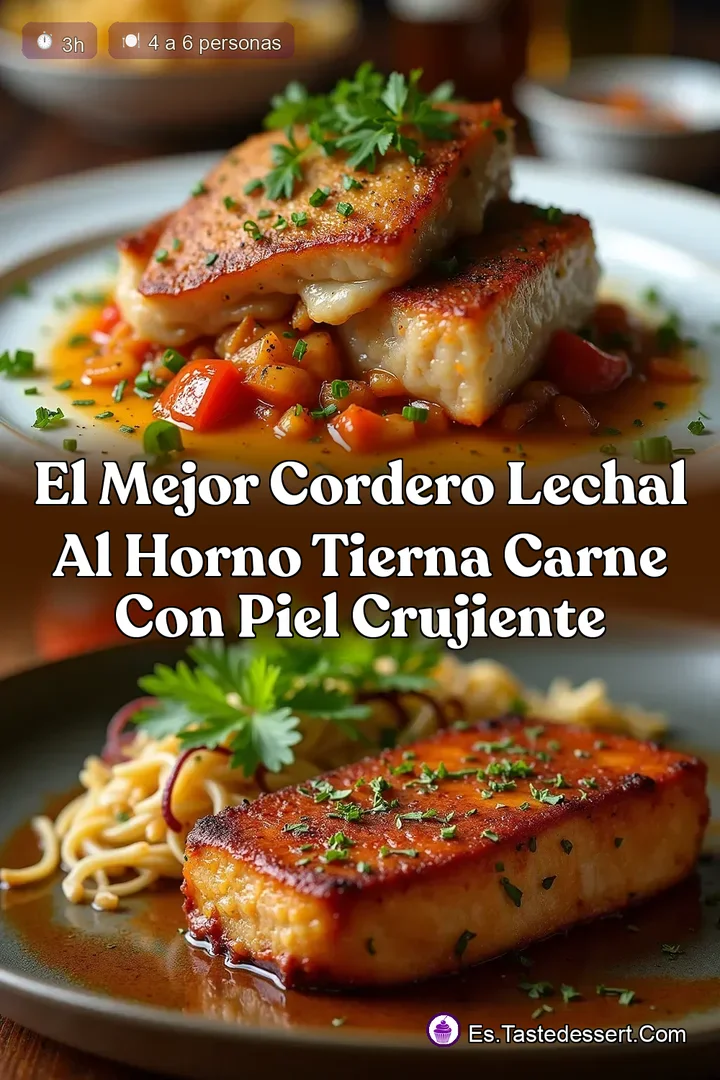 El Mejor Cordero Lechal al Horno Tierna Carne con Piel Crujiente