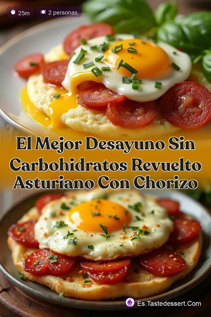 El Mejor Desayuno Sin Carbohidratos Revuelto Asturiano con Chorizo