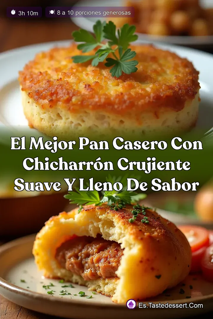 El Mejor Pan Casero con Chicharr&oacute;n Crujiente Suave y Lleno de Sabor