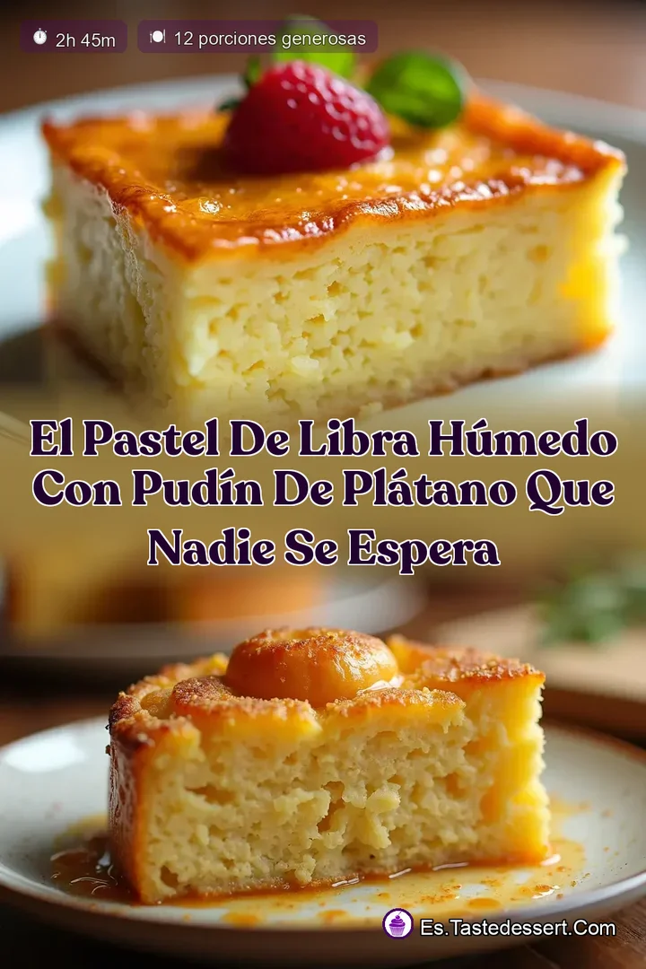 El Pastel de Libra H&uacute;medo con Pud&iacute;n de Pl&aacute;tano que Nadie se Espera