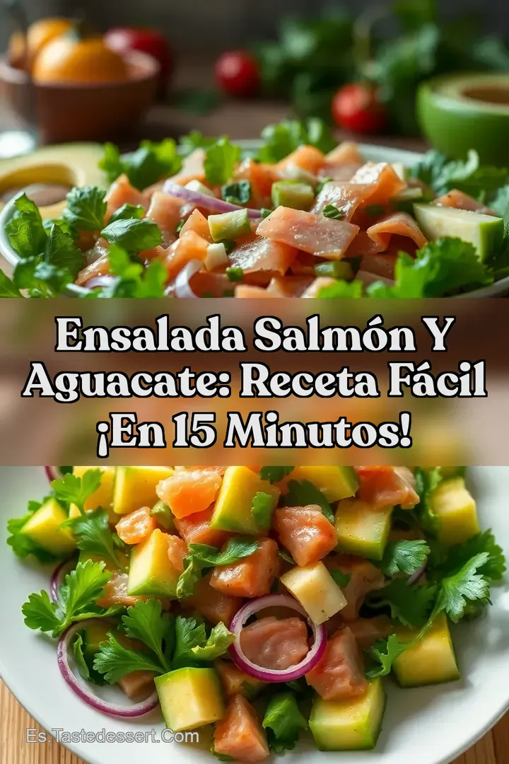 Ensalada Salm&oacute;n y Aguacate: Receta F&aacute;cil &iexcl;En 15 Minutos!