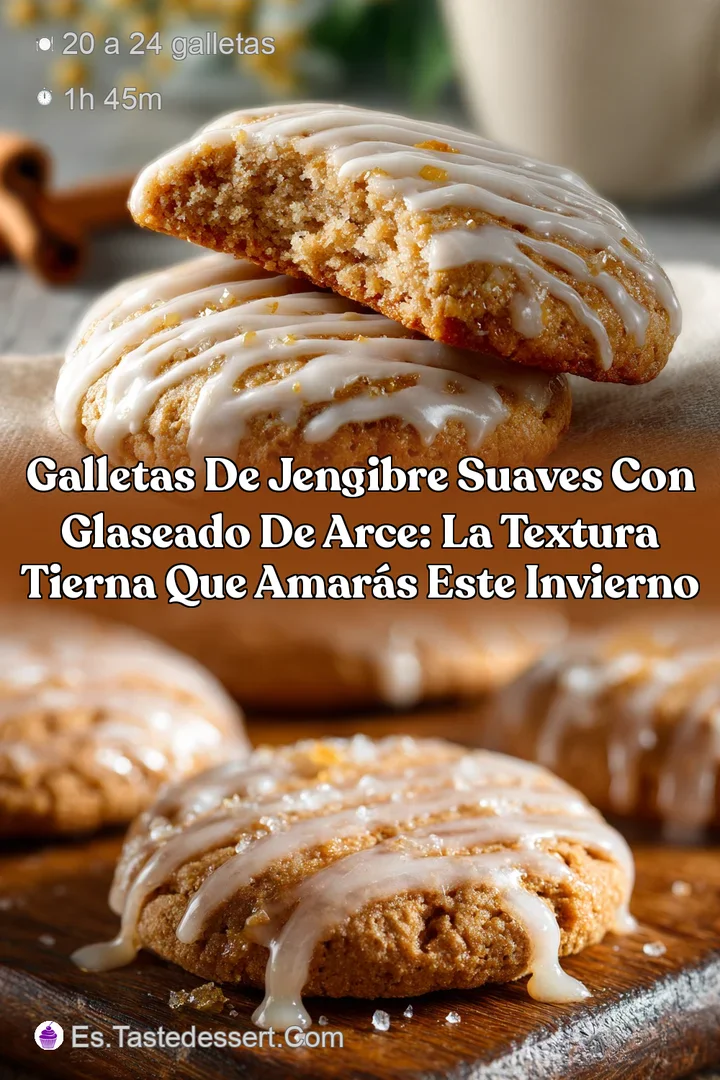 Galletas de Jengibre Suaves con Glaseado de Arce: La textura tierna que amar&aacute;s este invierno