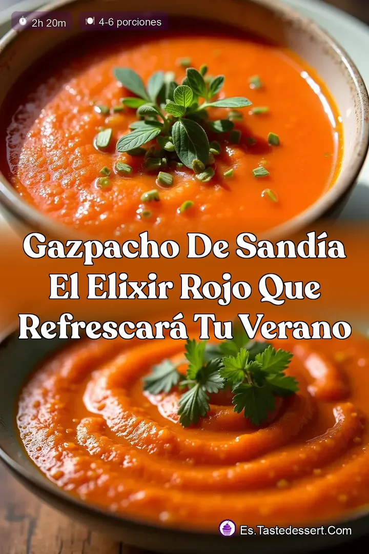 Gazpacho de Sand&iacute;a El Elixir Rojo que Refrescar&aacute; tu Verano