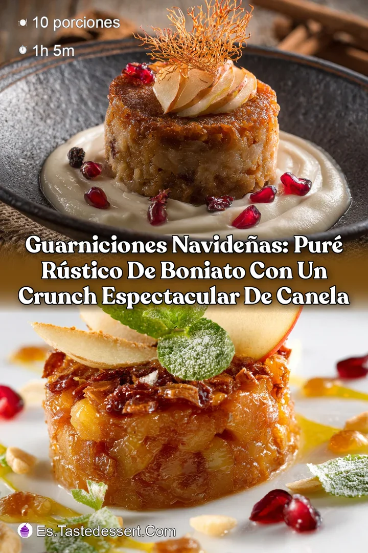 Guarniciones Navide&ntilde;as: Pur&eacute; R&uacute;stico de Boniato con un Crunch Espectacular de Canela