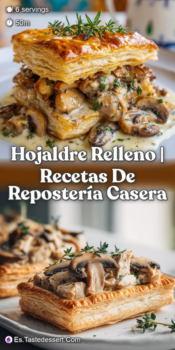 Close-up of the pastry's flaky layers and a glimpse of the creamy interior. The rich colors and textures create a mouthwat...