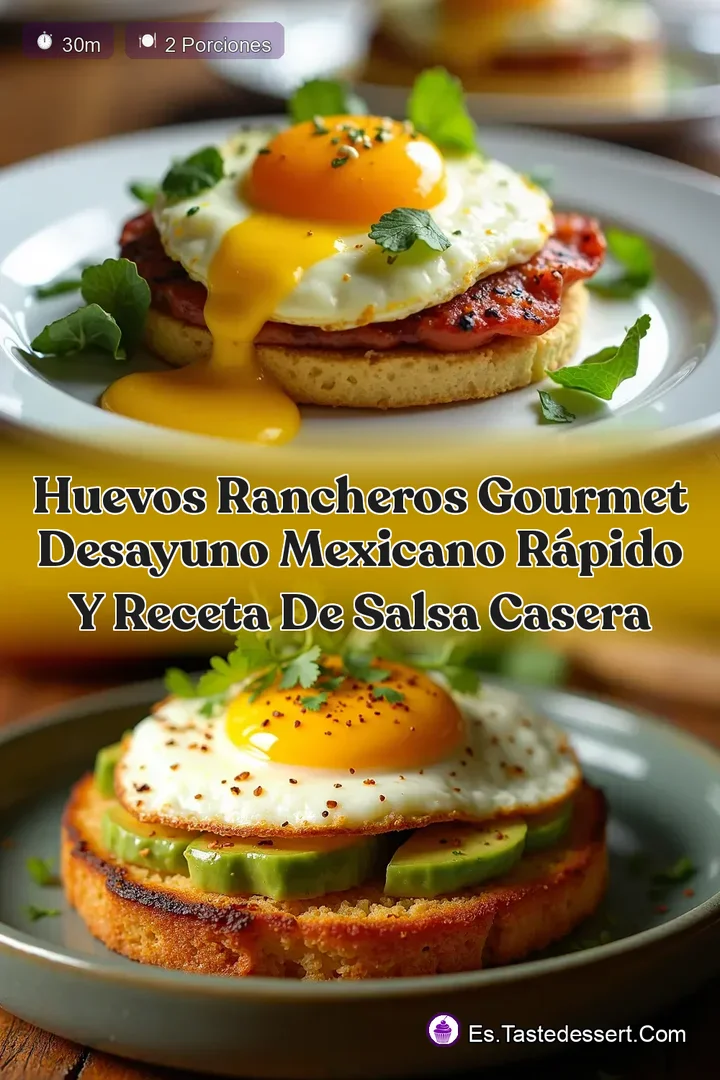 Huevos Rancheros Gourmet Desayuno Mexicano R&aacute;pido y Receta de Salsa Casera