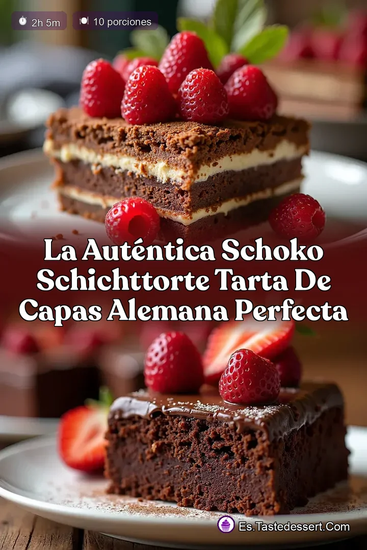 La Aut&eacute;ntica Schoko Schichttorte Tarta de Capas Alemana Perfecta