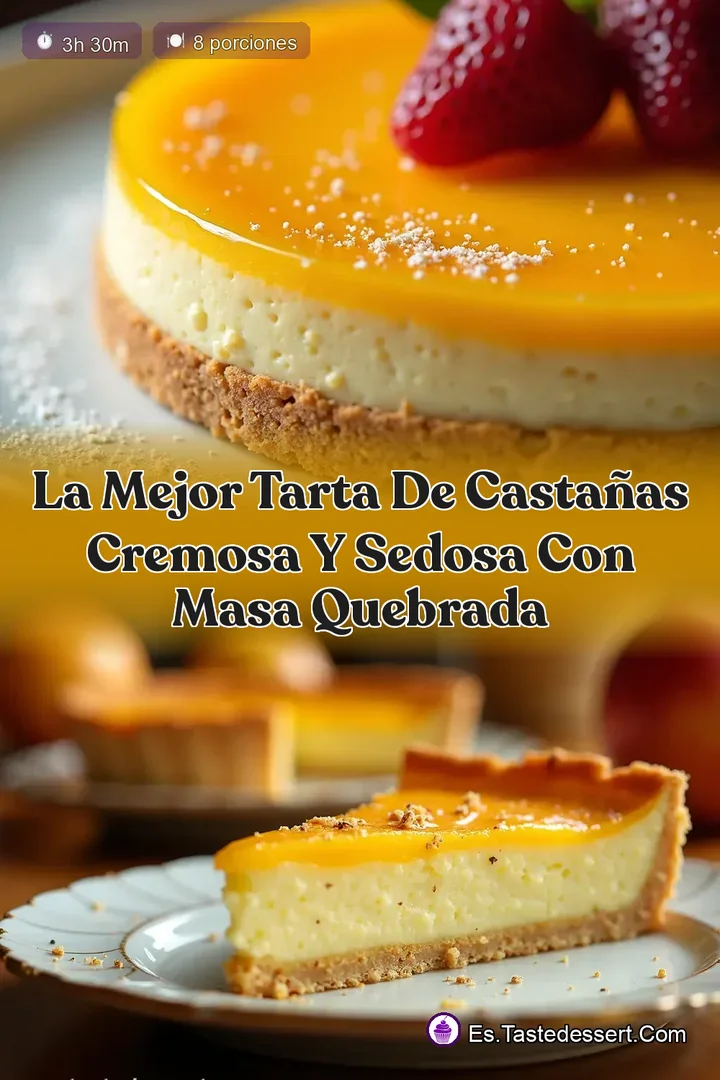 La Mejor Tarta de Casta&ntilde;as Cremosa y sedosa con Masa Quebrada