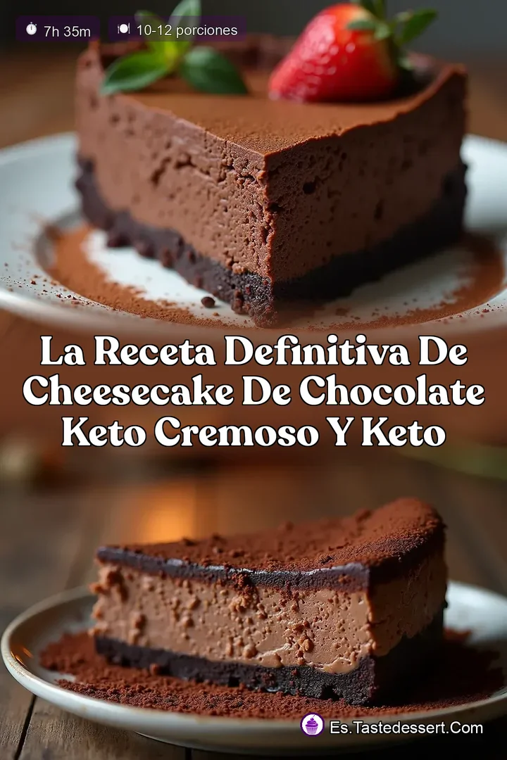 La Receta Definitiva de Cheesecake de Chocolate Keto Cremoso y Keto