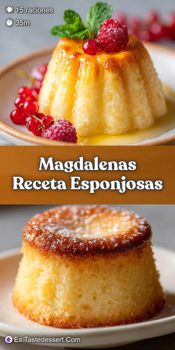 Close-up reveals the soft, porous texture of a freshly baked Magdalena. The slightly cracked top hints at a moist and tend...