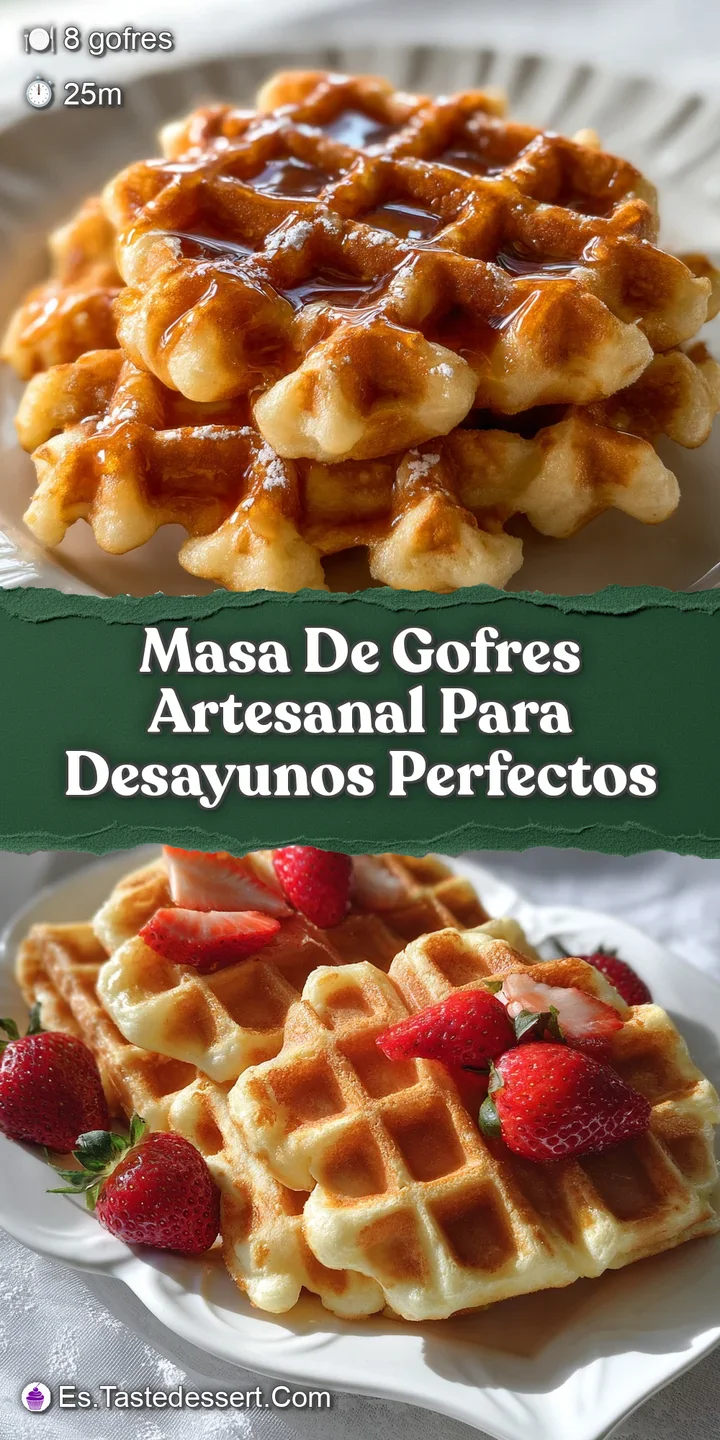 Close-up of a crisp, golden waffle revealing its airy texture, glistening with syrup, inviting a bite of warm, baked goodn...