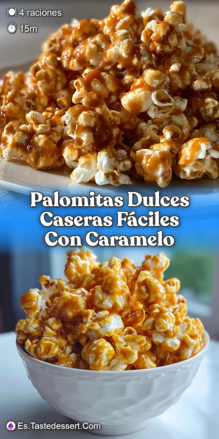 Close-up of glistening caramel popcorn, each kernel coated in a crackly, sweet shell, beckoning for a bite.