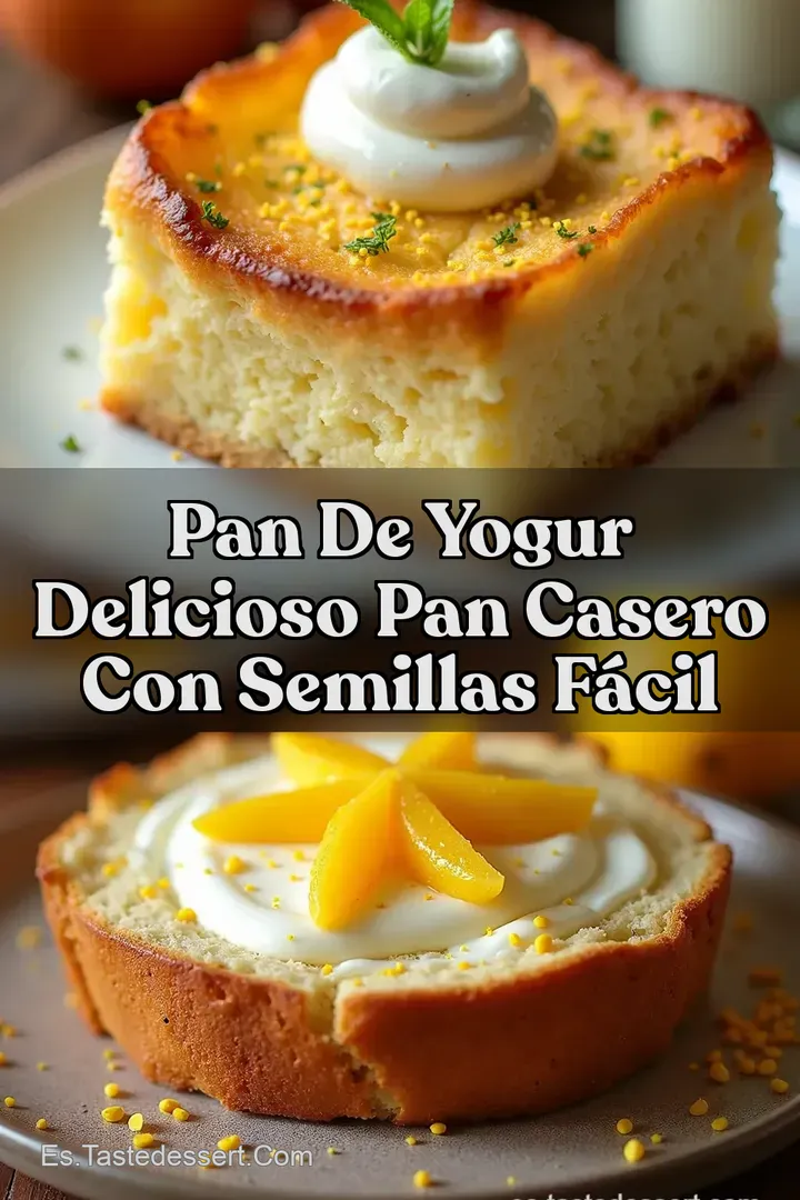 Pan de Yogur Delicioso Pan Casero con Semillas F&Aacute;CIL