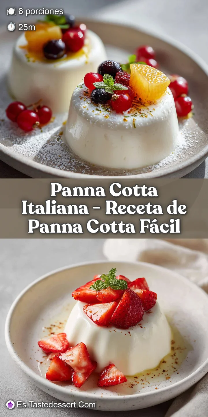 Close-up of a glistening, creamy white panna cotta, its surface catching the light, with a swirl of deep red sauce.