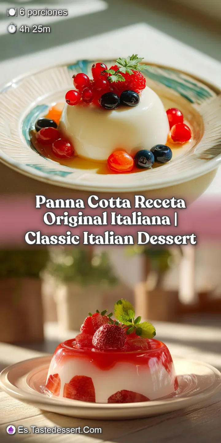 Close-up of wobbly, creamy panna cotta, revealing its smooth, delicate texture under a berry glaze.