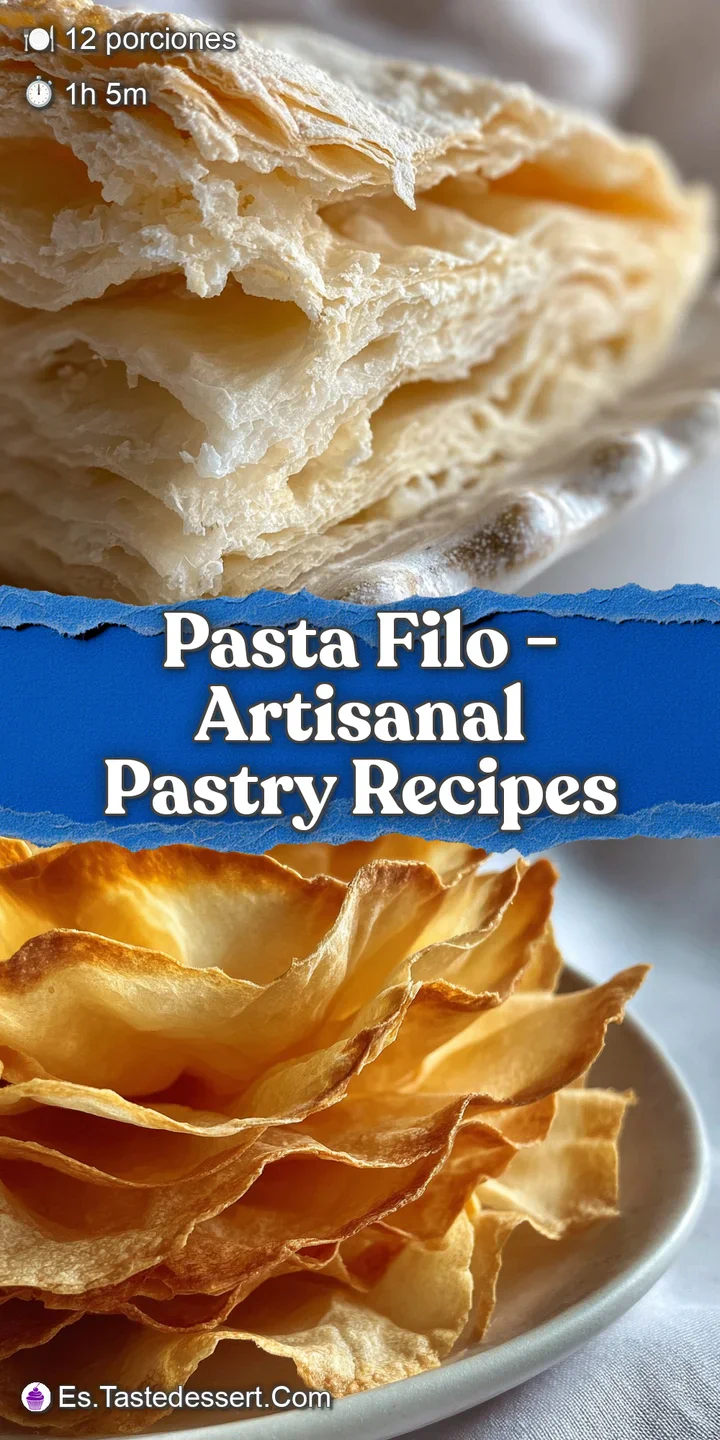 Up-close view of crispy baked filo with pasta filling. The golden layers offer a tempting, texturally inviting culinary de...