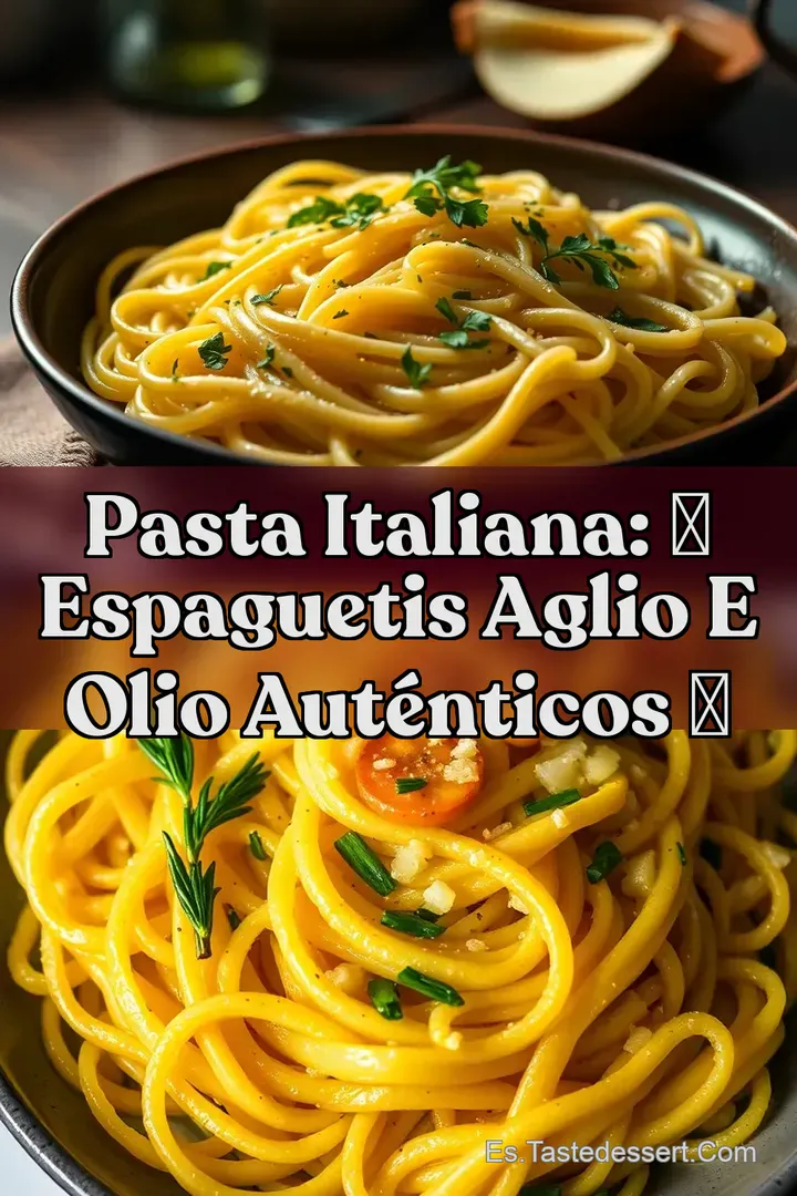 Pasta Italiana: ✨ Espaguetis Aglio e Olio Aut&eacute;nticos ✨