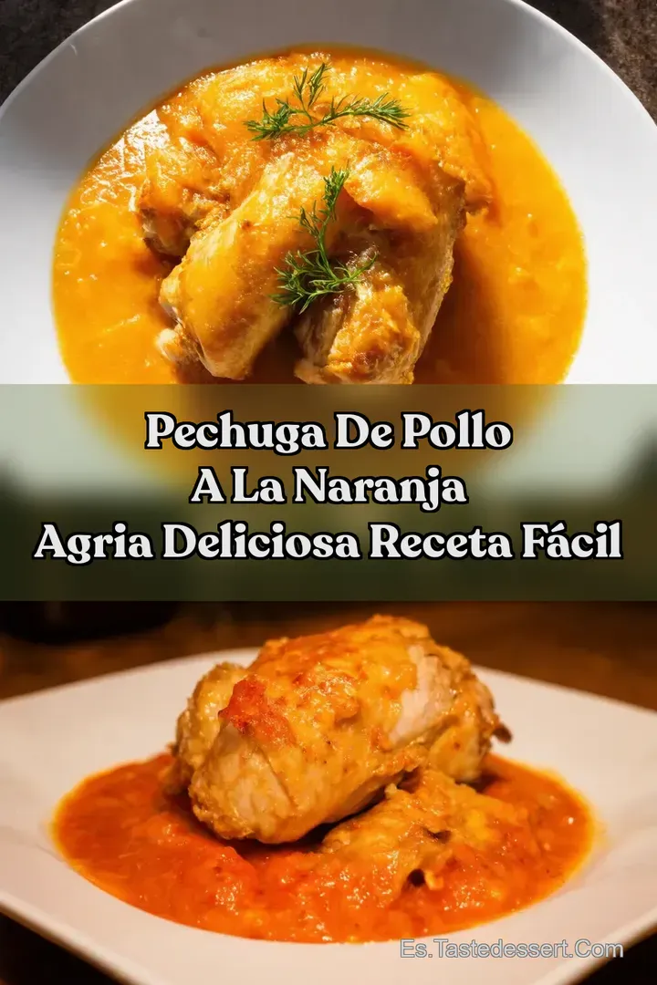 Pechuga de Pollo a la Naranja Agria Deliciosa Receta F&aacute;cil